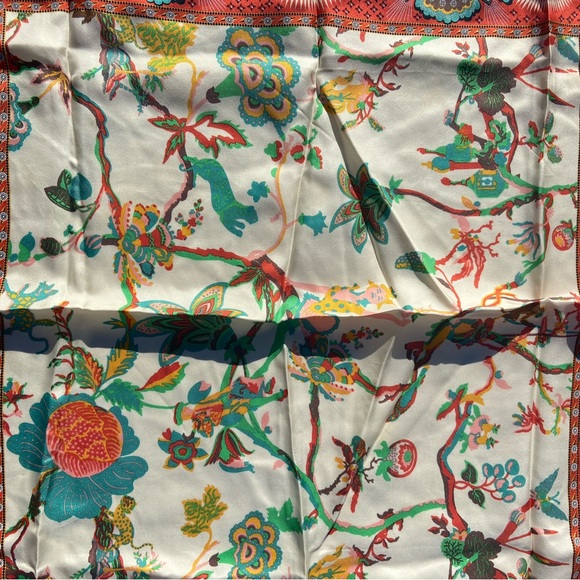 Christian Lacroix Hand Rolled Silk Scarf 26x26 - Picture 2 of 7